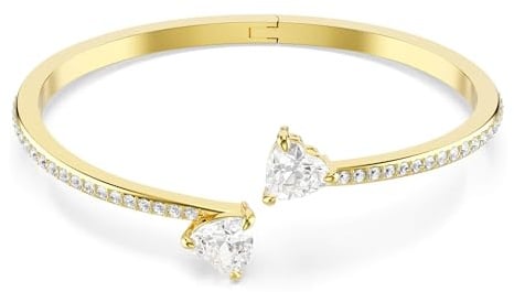 Swarovski Mesmera Attract Armreif, Herz, Weiß, Goldlegierungsschicht