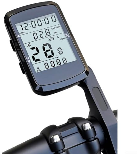 CWOQOCW Computer GPS per bici con schermo LCD da 2,4 pollici senza fili tachimetro contachilometri display retroilluminato batteria 28 ore design portatile