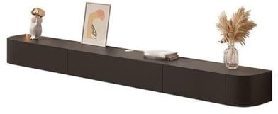 QINGGANG-0224 Living Room Furniture Suspended Minimalist TV Cabinet - Floating Unit Entertainment Center Media Console TV Stand Cabinet(Black,Large)