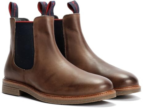 Ben Sherman Walker Chelsea Leather Herren Braun Stiefel
