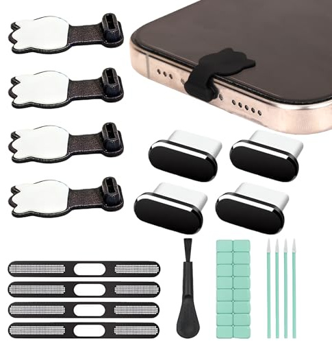 LuxStellar 18-teiliges USB-C Staubschutz Set für iPhone 17 Pro Max, iPhone 16 & iPhone 15 – Staubschutz USB-C Steckdosenstöpsel, Verhindert Staub und Schmutz – Ideal für USB-C Port und Geräte Zubehör