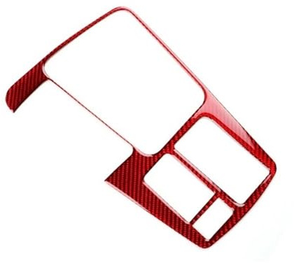 AYEXNSV Getriebeinnenrahmenverkleidung kompatibel mit Leon 2017-2019, Aufkleber aus massiver Kohlefaser, Autozubehör(LHD Red)