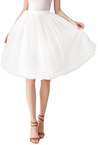 Damen Großes Kostüm Tüllrock Tutu Unterrock Kurz Ballkleid Ballett Tanzkleid Abendkleid Anlass