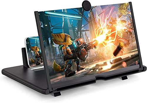 SagTuol Amplificatore schermo telefono 14 Zoll, 3D HD Lente di ingrandimento per la visione di video, pieghevole Lente di ingrandimento per alle smartphone