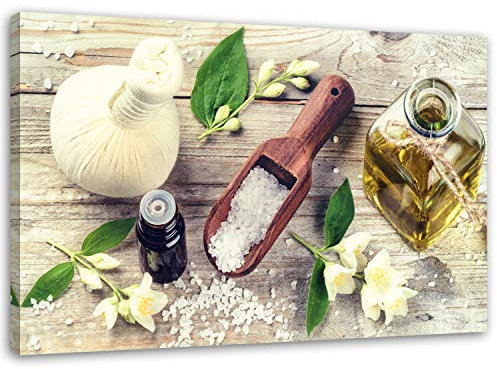 Feeby Bilder Essen Gewürzeküche 80x60 cm Wohnzimmer Schlafzimmer Büro Flur Küche Wandbilder Modern Bild auf Leinwand Wanddekoration Kunstdruck Design Blumen Rustikal