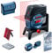 Bosch Professional Kreuzlinienlaser GCL 2-50 C (roter Laser, Innenbereich, mit App-Funktion und Halterung, Arbeitsbereich: bis 20 m, 4x AA-Batterie, in Kartonschachtel)
