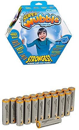Wubble Super NS20169.4300 with Pump Blue with Amazon Basics Batteries