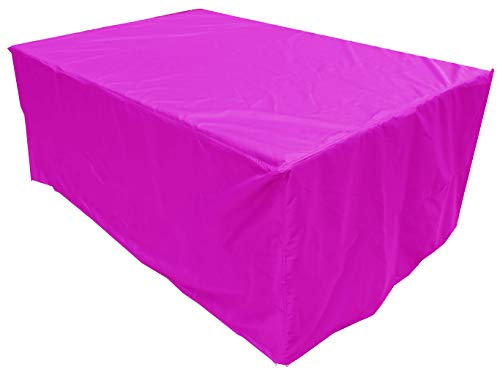 Kaufpirat Premium Housse de Protection Bâche Imperméable 280x100x75 cm Mobilier de Jardin Housse de Table de Jardin Couvercle de Protection Couvrant 900 D 500 GR ML 6000 mm étanchéité Rose