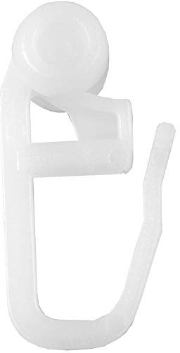 Bestlivings Lot de 100 roulettes de rideau universelles de 8 mm pour rail de rideau, pour tous les rails de rideaux courants