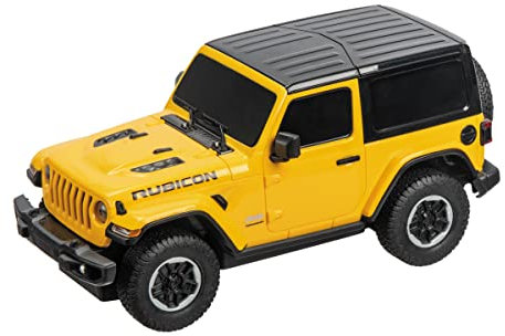 Mondo Motors, JEEP WRANGLER JL, Modell im Maßstab 1: 24, Geschwindigkeit bis zu 8 km / h, Spielzeugauto für Kinder - 63615, Yellow Or Red