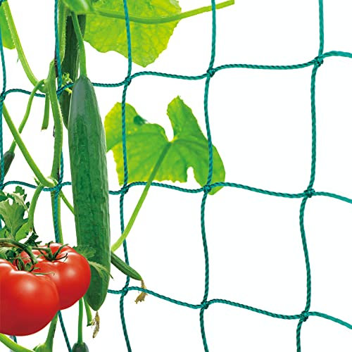 Premium Ranknetz mit großer Maschenweite für den perfekten Wachstum von Tomaten, Gurken und Kletterpflanzen Das Optimale Rankhilfe Netz für Garten und Gewächshaus - Maschnweite (10cm), Größe: 1 x 2m