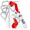h2i - Candele magiche a forma di cuore di colore oro o argento, Cat F1 (12 pezzi color argento)
