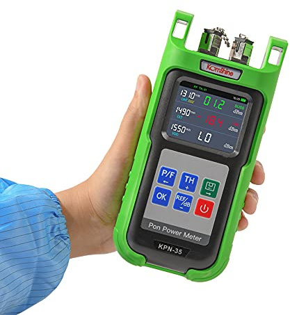 KOMSHINE KPN-35 PON Optisches Leistungsmessgerät, 0,1 dB Auflösung, 1490 nm, 1550 nm, 1310 nm für PON-Netzwerktests (APC-Stecker)