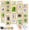 bomoe 24er Bilderrahmen Set Nature – 10x 10x15 cm, 8x 13x18 cm, 4x 15x20 cm, 2x 20x30 cm Fotorahmen Collage Bilderrahmen mit Passepartout - Bilder Rahmen aus Holz & Kunststoff Fotowand Gold