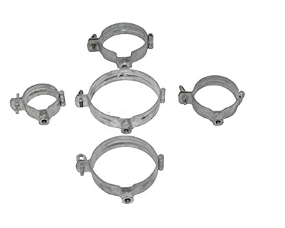 Fallrohrschelle verzinkt Ø 120 mm mit Kombi-Mutter M8/M10