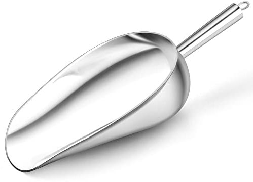 24oz Big Ice Scoop, Onader Stainless Steel Metal Scoop for Food Flour Candy, Utility Ice Shovel Scooper Perfect for Bar Buffet Kitchen Party, Heavy Duty & Sturdy, Easy Clean & Dishwasher Safe