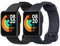 MoKo 2 Piezas Correa Compatible con Xiaomi Mi Watch Lite/Redmi Watch, Pulsera Deportiva de Repuesto de Silicona Suave - Negro/Azul Tinta