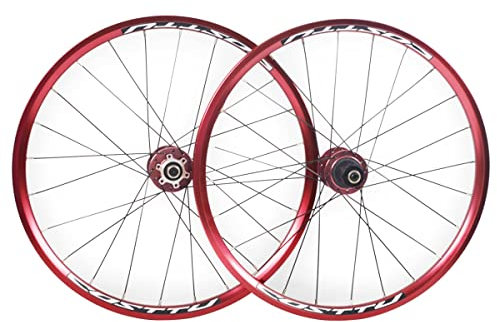Generic 20 Zoll Faltbarer Fahrrad-Laufradsatz 20 '' 406 Fahrradräder BMX-Felge Scheibenbremse Schnellspannrad 24/24H Nabe 100/135 mm für 7/8/9/10/11 Geschwindigkeit