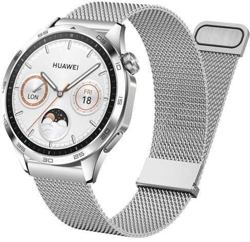 Cinturino per Huawei Watch GT 4 46 mm, 22 mm, universale, in metallo, in acciaio, per Huawei Watch GT3/GT3 Pro 46 mm/GT2 46 mm/GT2 Pro/GT 2e/GT Runner/GT Sport Active Classic/Galaxy Watch 3 45 mm