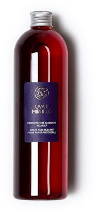 ERBARIO TOSCANO - Ricarica Fragranza Ambiente UVA e Mirtillo 500ml | Profumo Fruttato con Note di Bacche Nobili Toscane