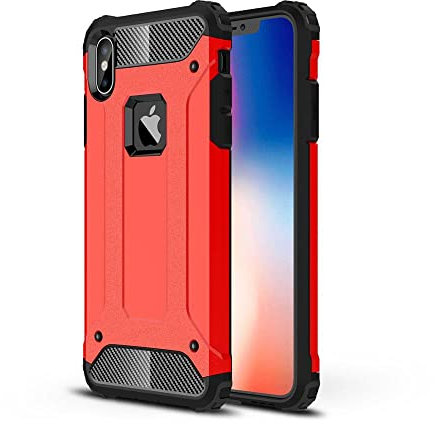 GORJO Strong Hybrid Tough Shockproof Armor Back Case for iPhone X XR XS Max 8 8 Plus 7 6s 12 11 Pro Hard Rugged Phone Protective Cover,red,for iPhone 6 6s