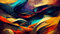 adrium Acryl-Bild 110 x 60 cm: Mehrfarbiger dynamischer Hintergrund. Pinselstriche auf abstraktem Hintergrund.(190763966)