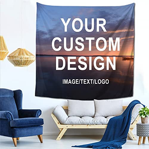 Mraxovid Individuelle Tapisserie, Bilder hochladen, Banner und Schilder, personalisierbar für Hochzeit, Geburtstag, Vatertag, Muttertag, Schlafzimmer, ästhetisch, 150 x 150 cm