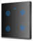 EXTRASTAR Interruptor de Pared Táctil Wi-Fi, 4 Vías, 4 Canales, Compatibilidad con asistentes inteligentes como Google Home y Amazon Alexa Se Requiere Cable Neutro Negro