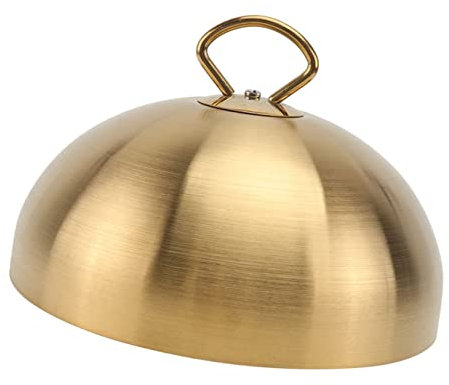 YARNOW Kuppelabdeckung Edelstahl Ölbeständig für Lebensmittel Steak Küche Grill Haushalt Praktische Food Dome Abdeckung Metallabdeckung für Geschirr Bratpfanne Topfdeckel
