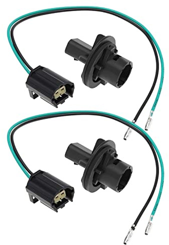 eMagTech 2 Sets Rear Tail Light Harness Compatible with Defender XBP100180 STC1188 Rear Indicator Connector Lead Plug & Bulb Holder Lighting Assemblies