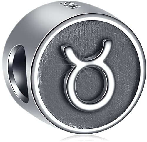 GLOWDAS Sternzeichen Charms passen europäischen Geburtstag Armband, antike 925 Sterling Silber 12 Konstellation Charm Perlen, Geschenke für Familie/Liebhaber/Freunde