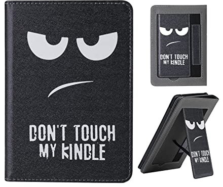 Étui pour 6 Kindle Paperwhite 5e/6e/7e/10e Génération(Sorti en 2012/2013/2015/2018, modèle EY21 & DP75SDI & PQ94WIF, Coque en Cuir PU avec dragonne et Support et Intelligent Réveil/Veille