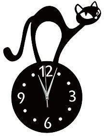 Artibetter 1stk Katze Wanduhr Große DIY Wanduhr Runde Uhr Schöne Wanduhr Vintage Retro-wanduhr Leise Wanduhr Dekorative Wanduhren Nicht Tickende Uhr Herrenuhren Büro Aufkleber Jahrgang
