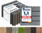Floordirekt WPC Fliesen 30x30 cm, 1m² = 11 Terrassenfliesen, Klickfliesen, Balkonfliesen in Holzoptik - Bodenbelag für Balkon & Terrasse - wetterfest mit Drainagefunktion | Classic Grau