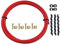 BBTISG Tubo Del Freno Della Bicicletta 3 Metri Tubo Del Freno Idraulico Kit Di Riparazione Tubo Freno A Disco Con Inserto Viti Di Collegamento Per MTB/Bici Da Strada (BH59T, rosso)