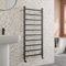 Solaro® 1200 x 500mm Square Bar Straight Heated Towel Rail Radiator Modern Central Heating Bathroom Warmer Wall Mounted Ladder Rad, Matt Black