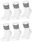 Occulto Herren Retro Tennissocken 6er Pack (Modell: Roger) Mix Schwarz 47-50