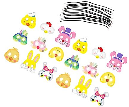 DIKACA 18stücke Teiliges Tiermasken Cartoon-farmhaus-thema Cosplay-masken Für Partys Und Feste Wiederverwendbare Papiermasken Für Kreative Aktivitäten Und Dekoration