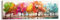 REINDERS Wandbild, Colour Forest, Wohnzimmer, Bilder, Wanddeko, Room Decor, MDF, Mehrfarbig, 52x156cm