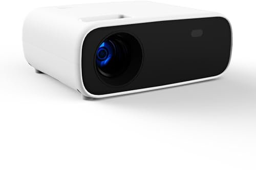 2024 New Upgraded Mini Projector with Enhanced Features 5G WiFi, Full HD 1080P, BT 5.1 Support, 20000 Lumens for Home Cinema, Compatible with Smartphones 20000T White
