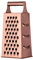 Buyer Star Stainless Steel 4-Sided Grater, 9.37 Inch Multifunctional Cheese Grater, Suitable for Vegetables,Vegetable Grater, Zester, Dishwasher Safe (Rosegold)