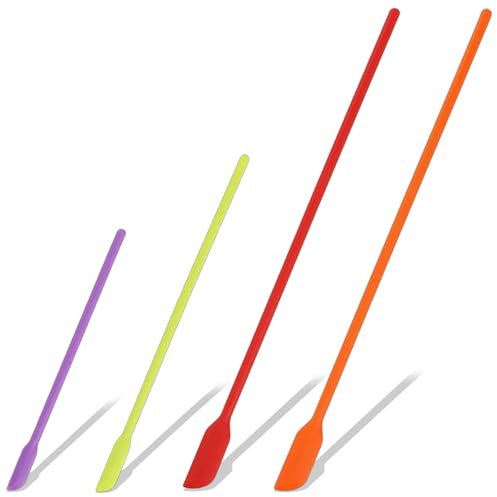 4Pcs Multifunctional Tiny Jar Scraper Spatula Non-Stick Long Handle Jar Spatulas Useful Mini Small Thin Kitchen Scraper for Narrow Bottle