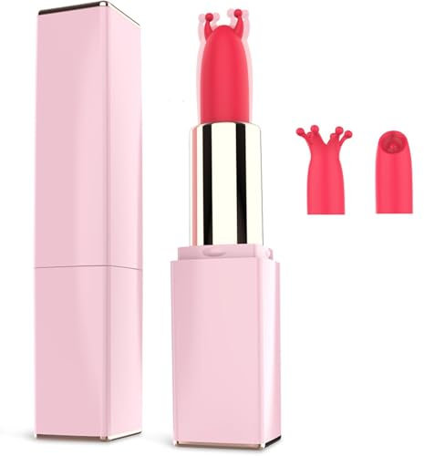 LZMYZ Mini Vibrator G-punkt Vibratoren Stimulation mit 9 Vibrationsmodi Lippenstift-Vibrator 3 Ersatzköpfe Wasserdichter Leise klitoris Stimulator Sexspielzeug für Frauen und Paare(Rosa)