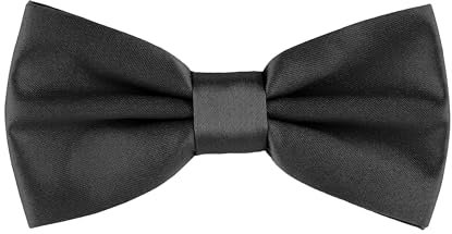 Ladeheid Herren Schmale Fliege mit einstellbarem Band für Anzug festlich M (12cm x 6cm, Schwarz13)