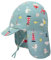 Baby Kinder Sonnenhut, Baumwolle Hut für Baby Jungen Mädchen Winddicht Hut in Cartoon-Muster, Baby Sonnenhut mit Halsschutz, Grüne Tiere, 1-3 Jahre