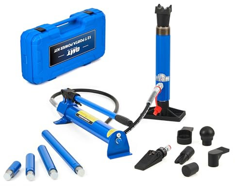Orion Motor Tech 12 Ton Porta Power Kit, Portable Hydraulic Jack Ram Kit, Heavy Duty Auto Body Frame Repair Kit with Oil Tube & Storage Case, Porta Power Hydraulic Jack for Car Repair Truck Farm