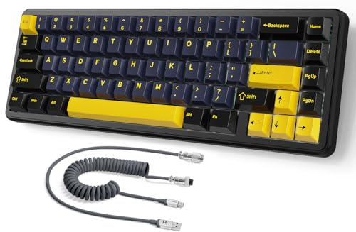 MAMBASNAKE ATTACK SHARK X65 HE Teclado de Gatillo Rápido, Precisión RT de 0,01 mm, 8 KHz, Interruptor Magnético del 60% con Cable de 8 KHz, Accionamiento Ajustable, Snap Tap, para PC/Mac, Starry Black
