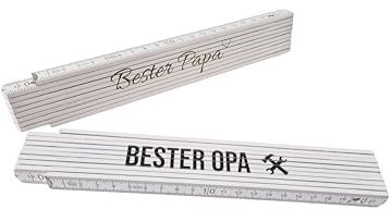 Schmalz® Zollstock mit UV-Druck oder Gravur, Geschenkidee für Handwerker, Papa, Opa, Heimwerker, Maßband mit Namen und Logo und Text, personalisiert, beidseitig bedruckt