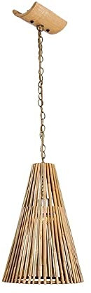 MSGIRVLZL Nostalgic Chinese Style Bamboo Light Tea House Hotel Personality Creative Lamp E27 Retro Personality Ceiling Lamp Restaurant Clamp D
