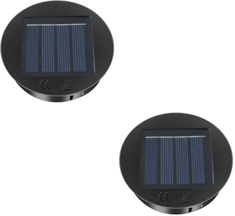 CNMTCCO Solarleuchten Ersatzteile 2 Stück 8CM 1.2V 600mAh LED Solar Panel for Outdoor Hanging Laternen, IP44 Waterproof Solar Light Bulb Replacement, for Garden Patio Table Light Decor